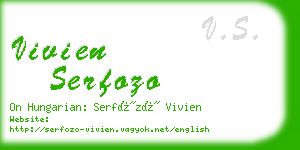 vivien serfozo business card